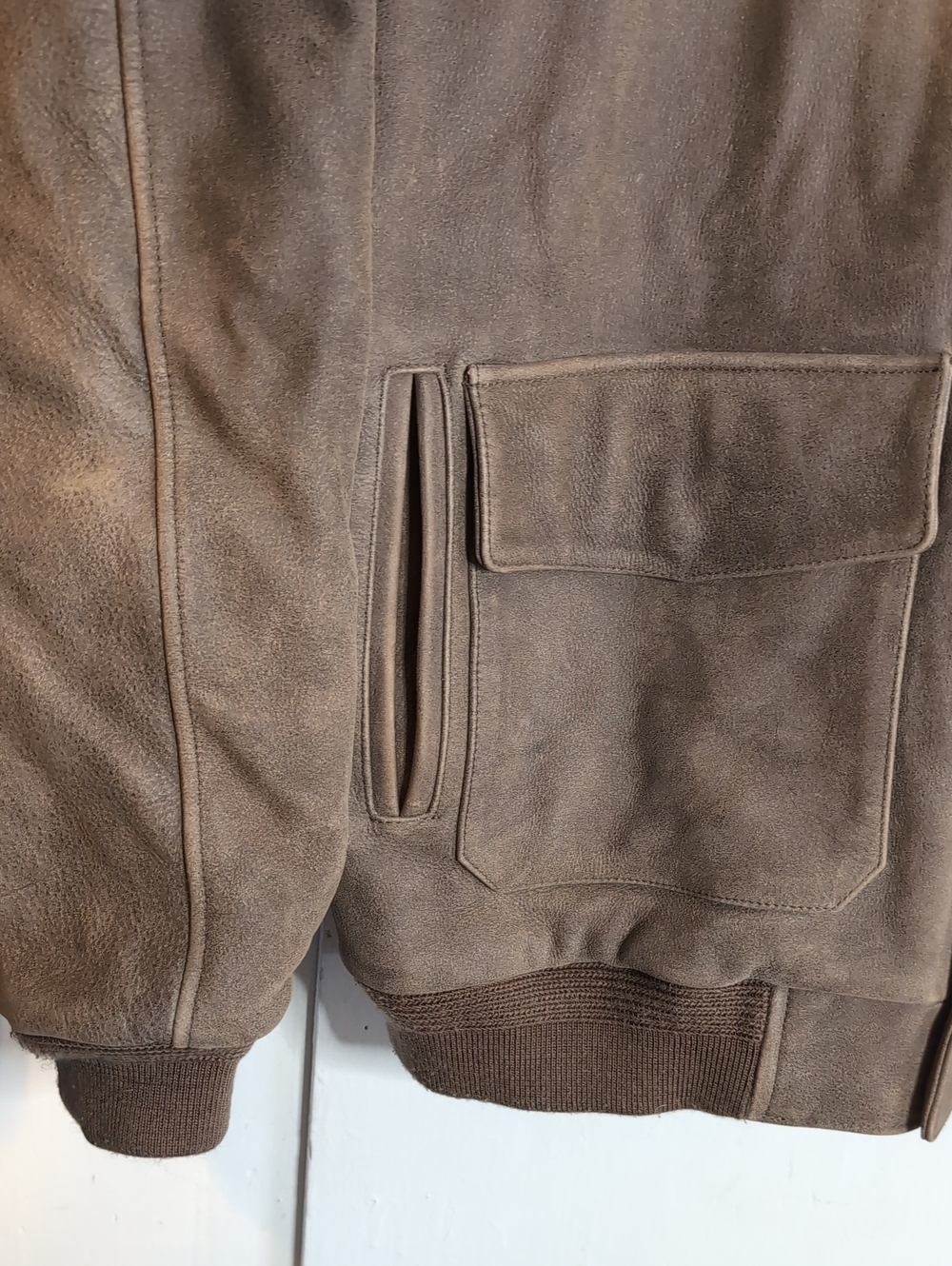Cabela's Leather Bomber Jacket mens XL - Picture 2 of 8